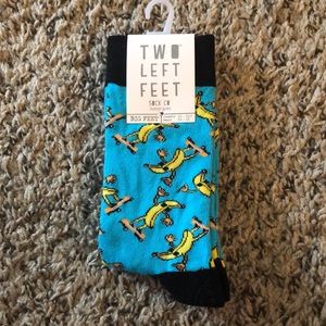 NWT Two Left Feet Sock Co. Bananarama Socks